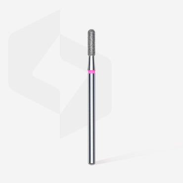 Diamond nail drill bit, rounded "cylinder", red, head diameter 2.3 mm/ working part 8 mm image 1