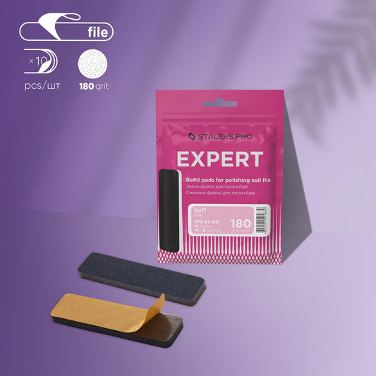 White refill pads for polishing nail file Staleks Pro Expert 51, 180 grit image 0