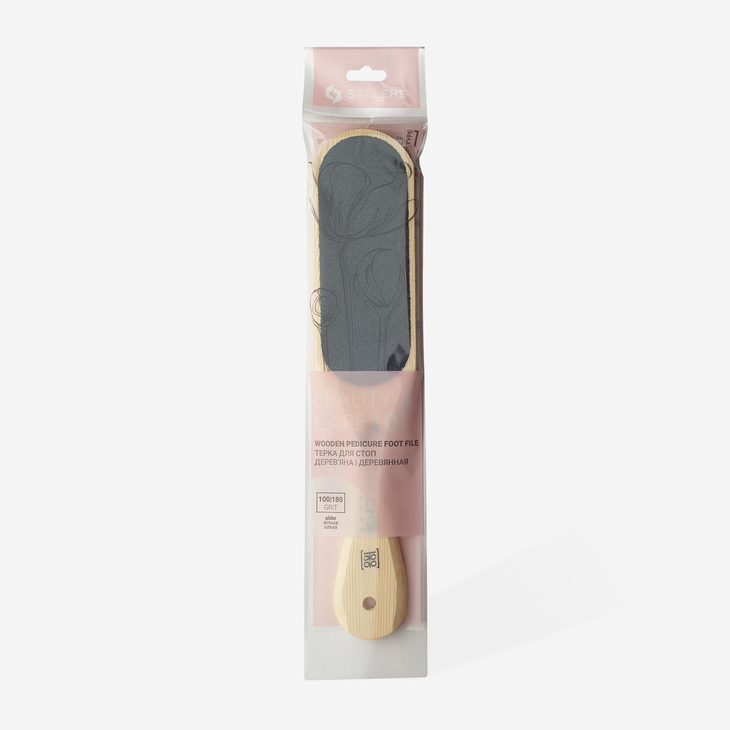 Wooden pedicure foot file BEAUTY & CARE 10 TYPE 1 (100/180) image 2