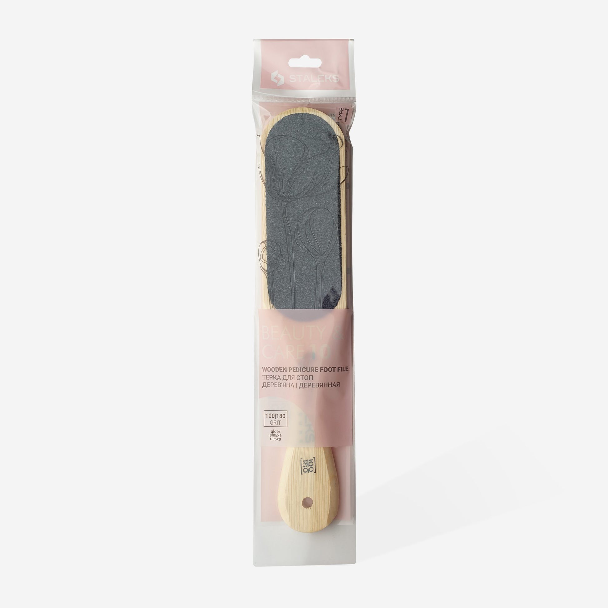 Wooden pedicure foot file BEAUTY & CARE 10 TYPE 1 (100/180) image 2