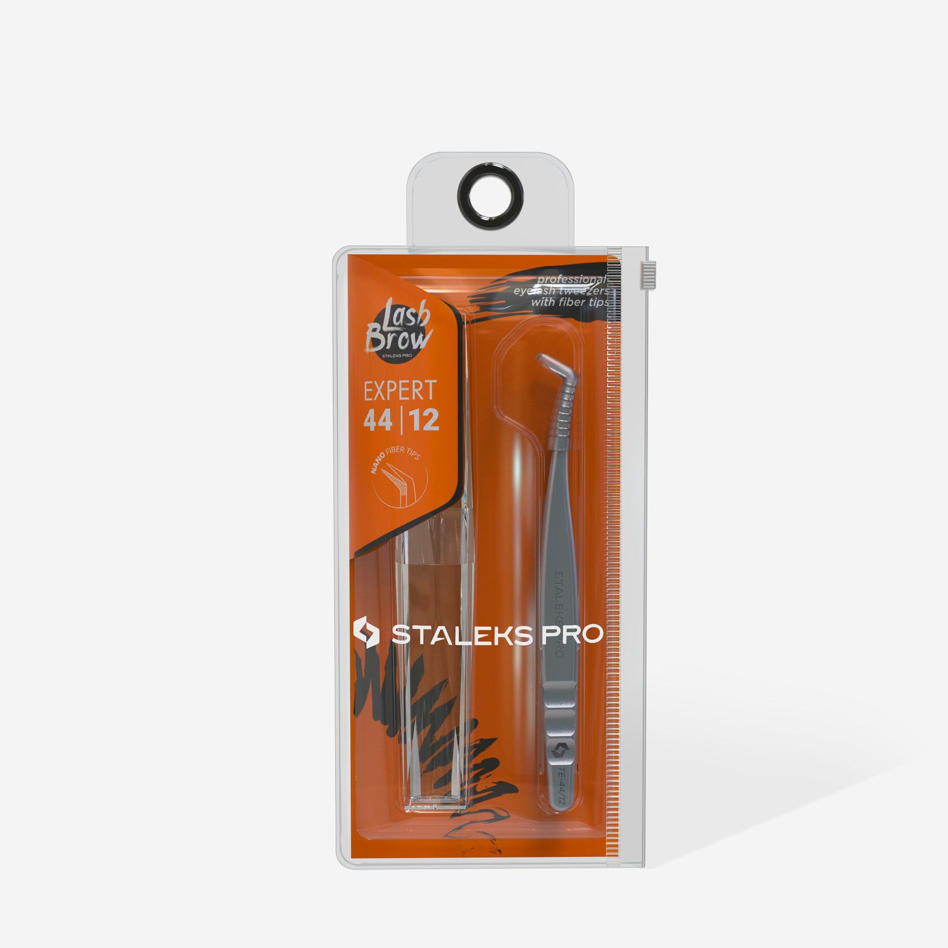 Professional eyelash tweezers with fiber tips EXPERT 44 TYPE 12 (L-shaped, 65′) image 3
