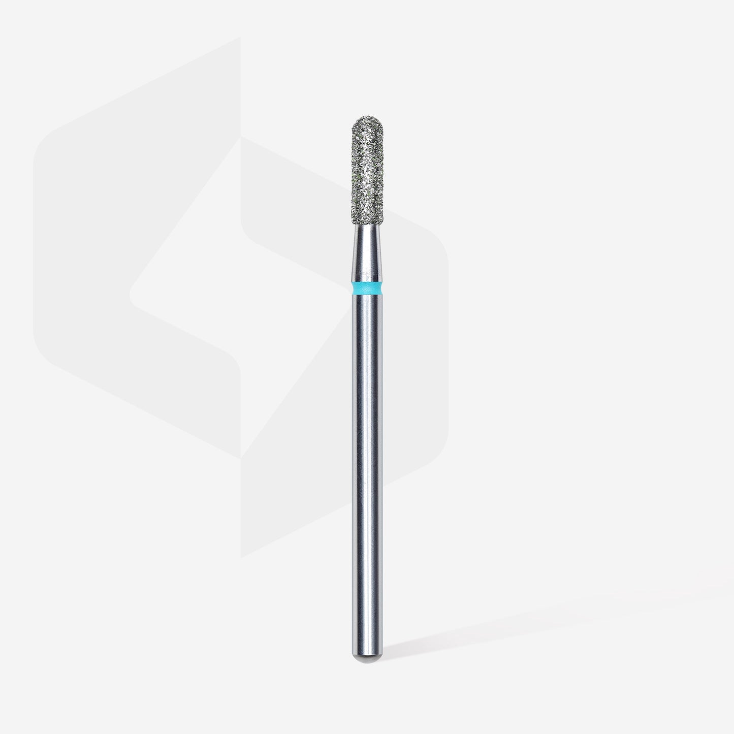 Diamond nail drill bit, rounded "cylinder", blue, head diameter 2.3 mm/ working part 8 mm image 1