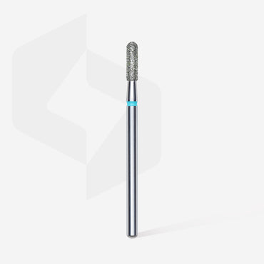 Diamond nail drill bit, rounded "cylinder", blue, head diameter 2.3 mm/ working part 8 mm image 1