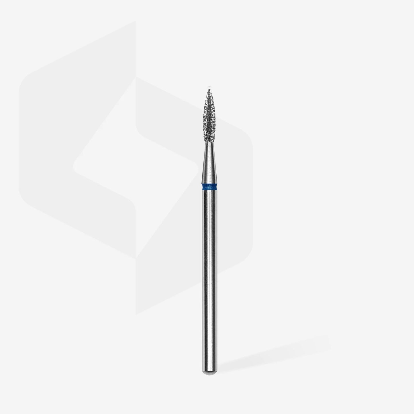 Diamond nail drill bit pointed flame blue EXPERT head diameter 1,8 mm / working part 8 mm image 1