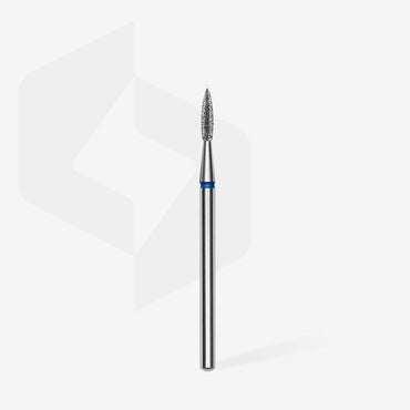 Diamond nail drill bit pointed flame blue EXPERT head diameter 1,8 mm / working part 8 mm image 1