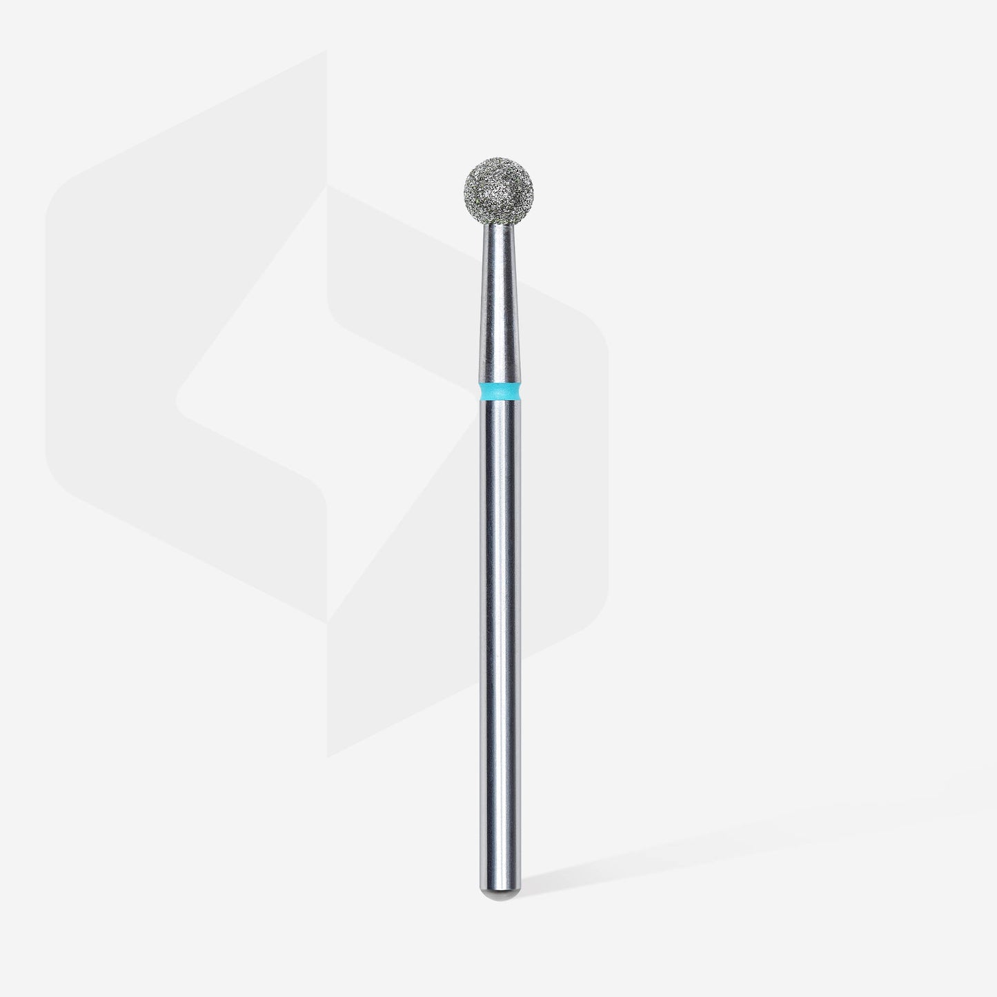 Diamond nail drill bit, "ball", blue, head diameter 4 mm image 1