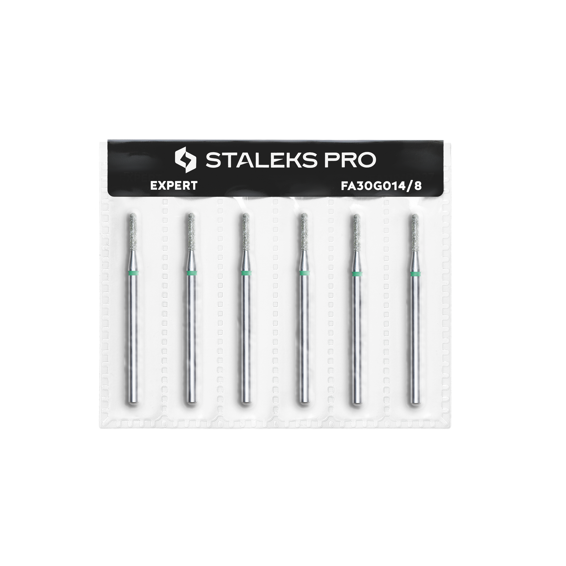 Diamond nail drill bit, rounded "cylinder", green, head diameter 1.4 mm/ working part 8 mm image 2