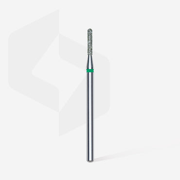 Diamond nail drill bit, rounded "cylinder", green, head diameter 1.4 mm/ working part 8 mm image 1