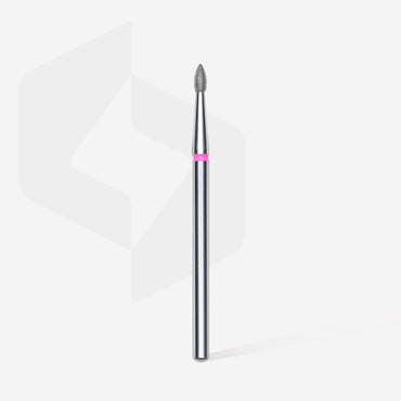 Diamond nail drill bit, pointed "bud" , red, head diameter 1.8 mm/ working part 4 mm image 1