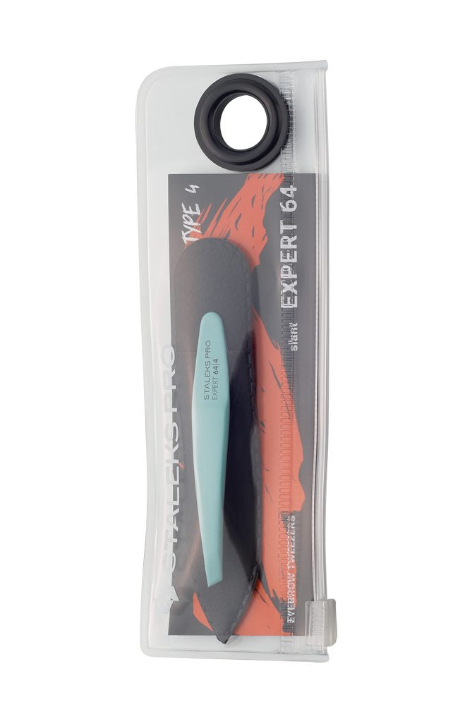 Eyebrow tweezers EXPERT 64 TYPE 4 (slant, blue) image 4