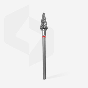Carbide nail drill bit, “cone” red, diameter 6 mm / working part 14 mm image 1