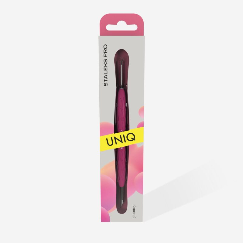 Manicure pusher with silicone handle “Gummy” UNIQ 11 TYPE 2 (slanted pusher + ring) image 3
