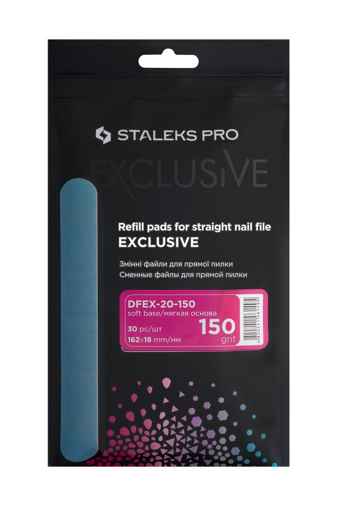 Disposable files for straight nail file (soft base) EXCLUSIVE 20 150 grit (30 pcs) image 2