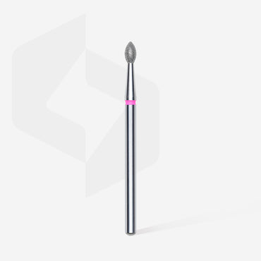 Diamond nail drill bit, pointed "bud" , red, head diameter 2.5 mm/ working part 4.5 mm image 1
