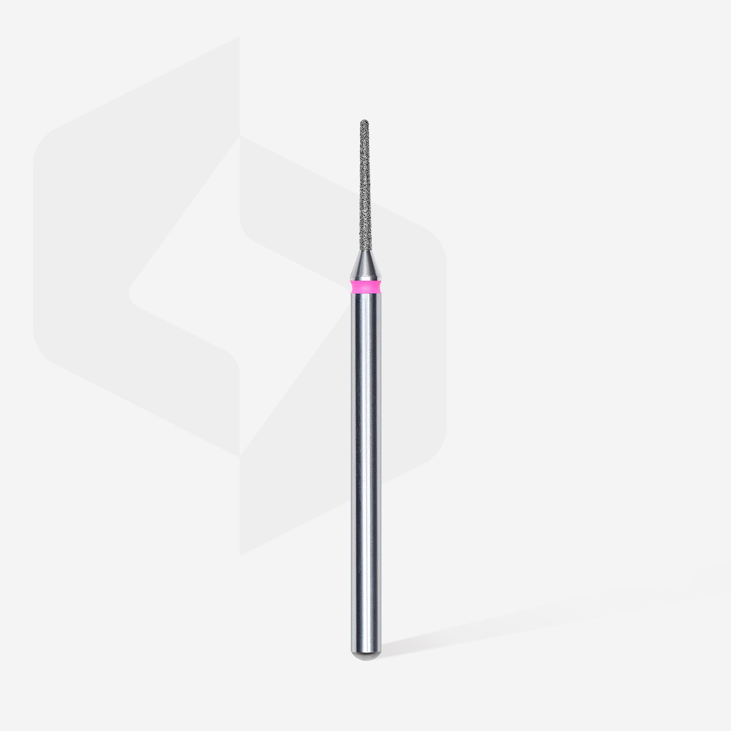 Diamond nail drill bit, "needle", red, head diameter 1 mm/ working part 10 mm image 1