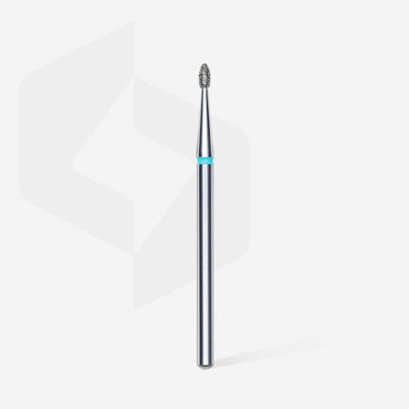 Diamond nail drill bit, rounded "bud" , blue, head diameter 1.6 mm/ working part 3.4 mm image 1