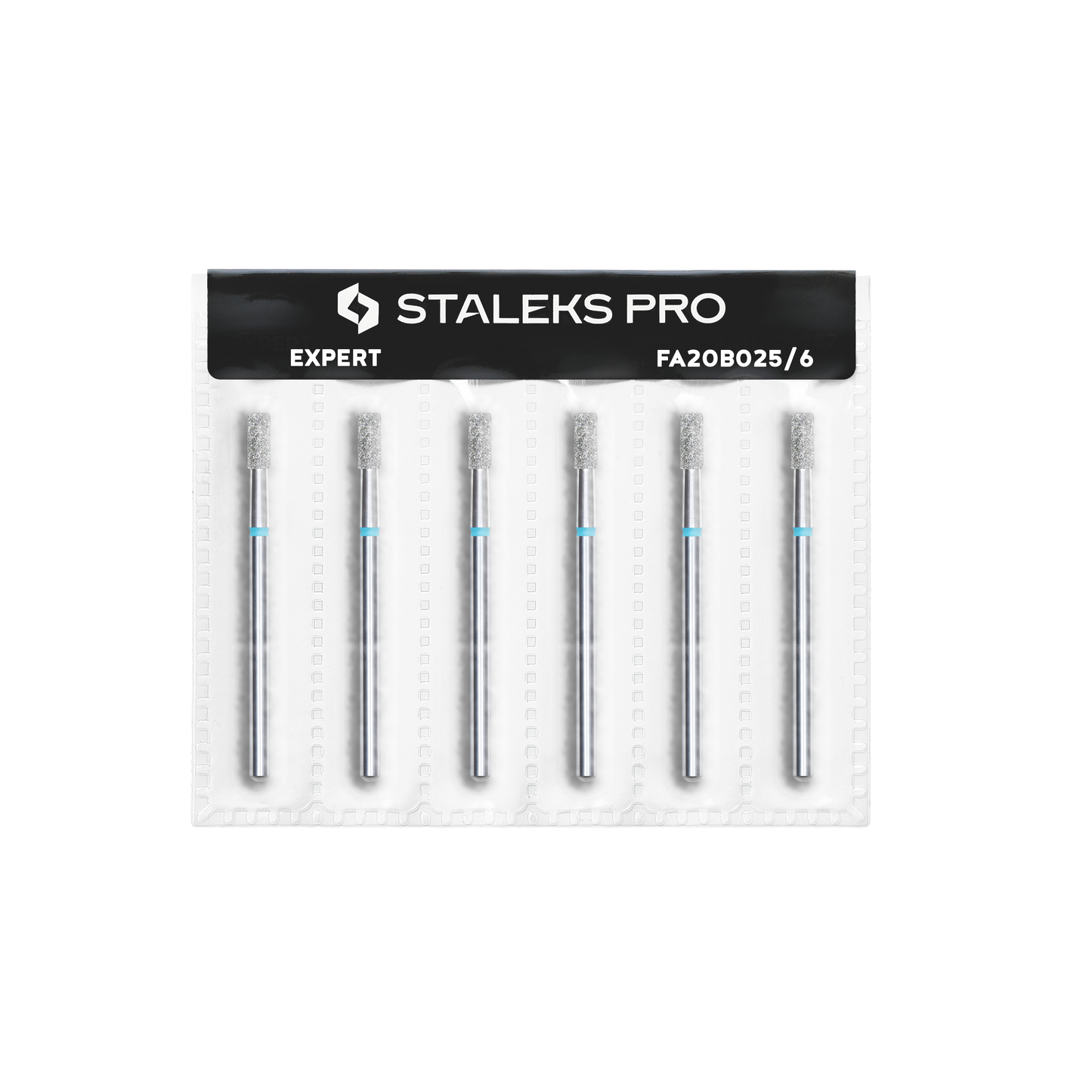 Diamond nail drill bit, "cylinder", blue, head diameter 2.5 mm/ working part 6 mm (6 pcs) image 2