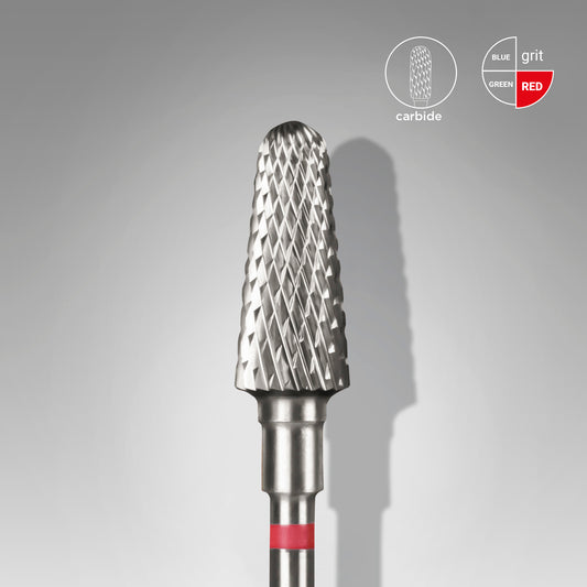 Carbide nail drill bit, "frustum", red, head diameter 6 mm/ working part 14 mm image 0