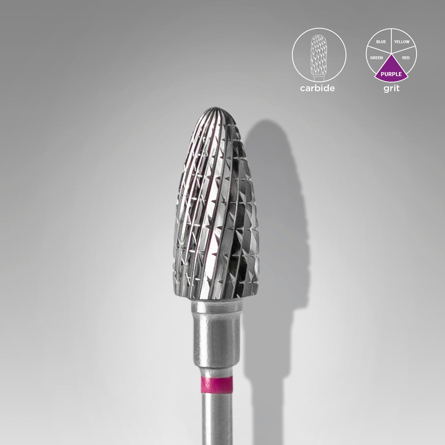 Carbide nail drill bit, “corn” purple, head diameter 6 mm / working part 14 mm image 0