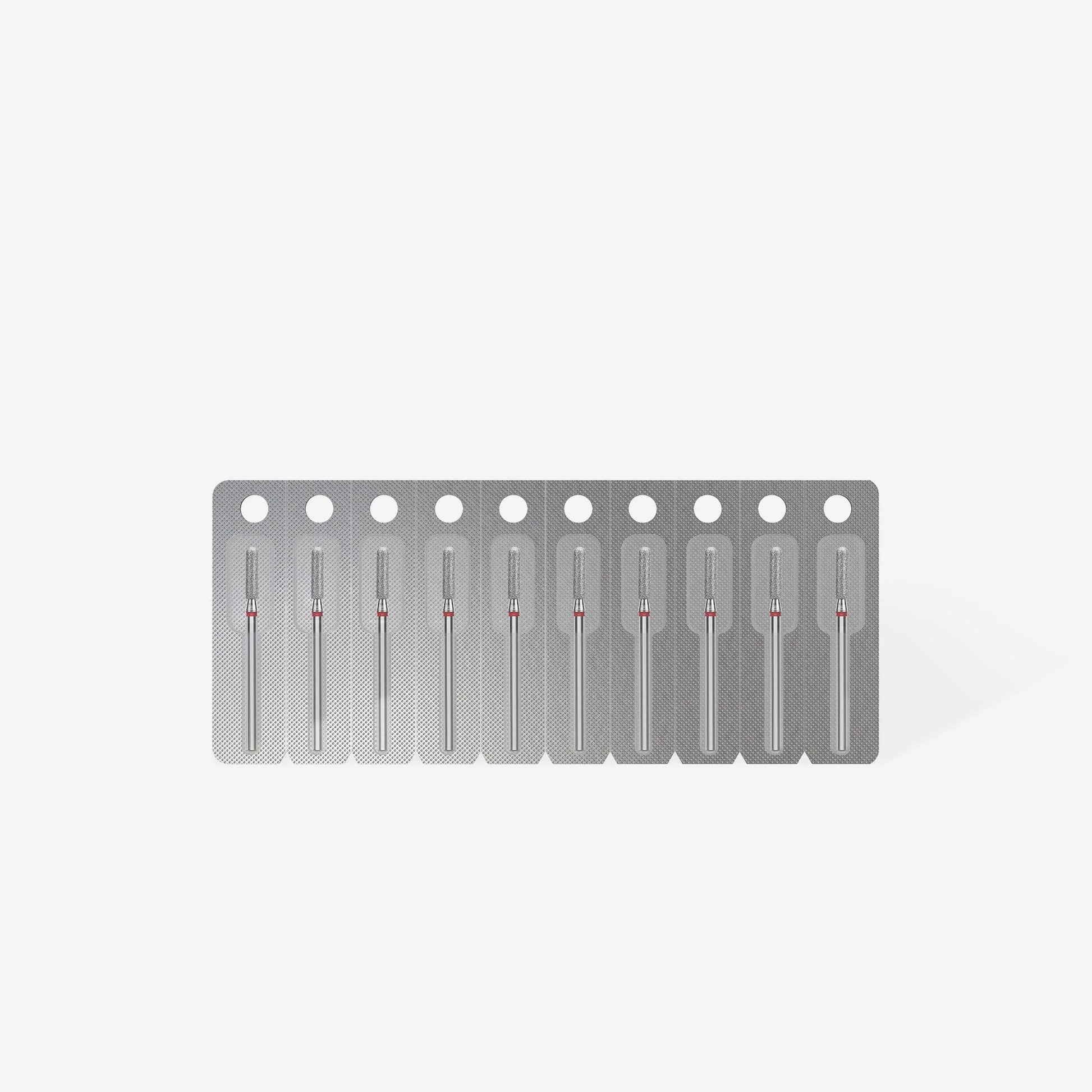Diamond nail drill bit rounded cylinder red EXPERT head diameter 2,5 mm / working part 10 mm image 2