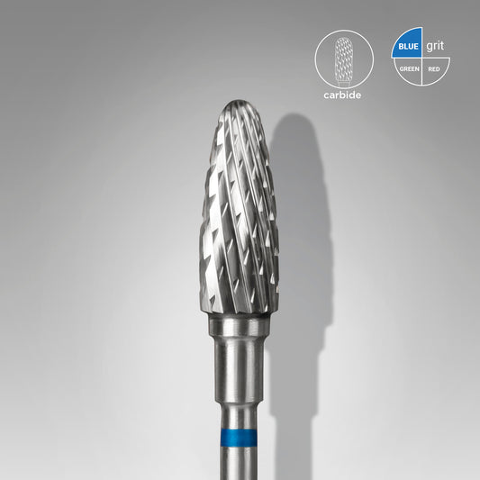 Carbide nail drill bit, "corn", blue, head diameter 5 mm/ working part 13 mm image 0