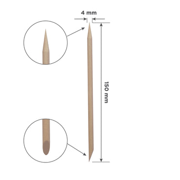 Orange stick STALEKS PRO for manicure, wooden 150 mm (10 pcs) image 1
