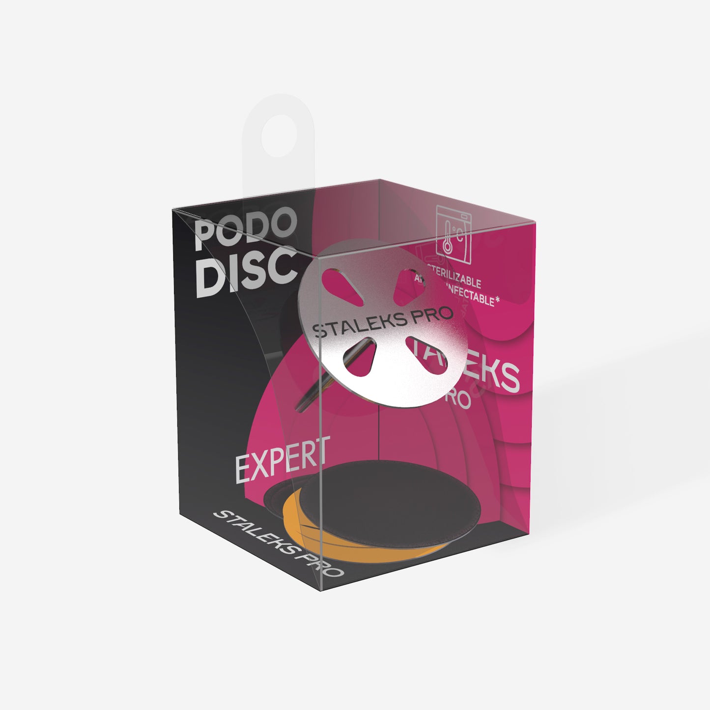 Pedicure disc PODODISC STALEKS PRO L and set of disposable file 180 grit 5 pc (25 mm) image 3