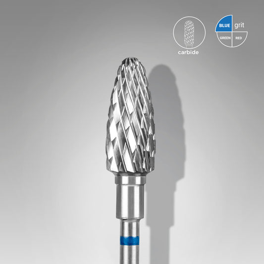 Carbide nail drill bit, "corn", blue, head diameter 6 mm/ working part 14 mm image 0