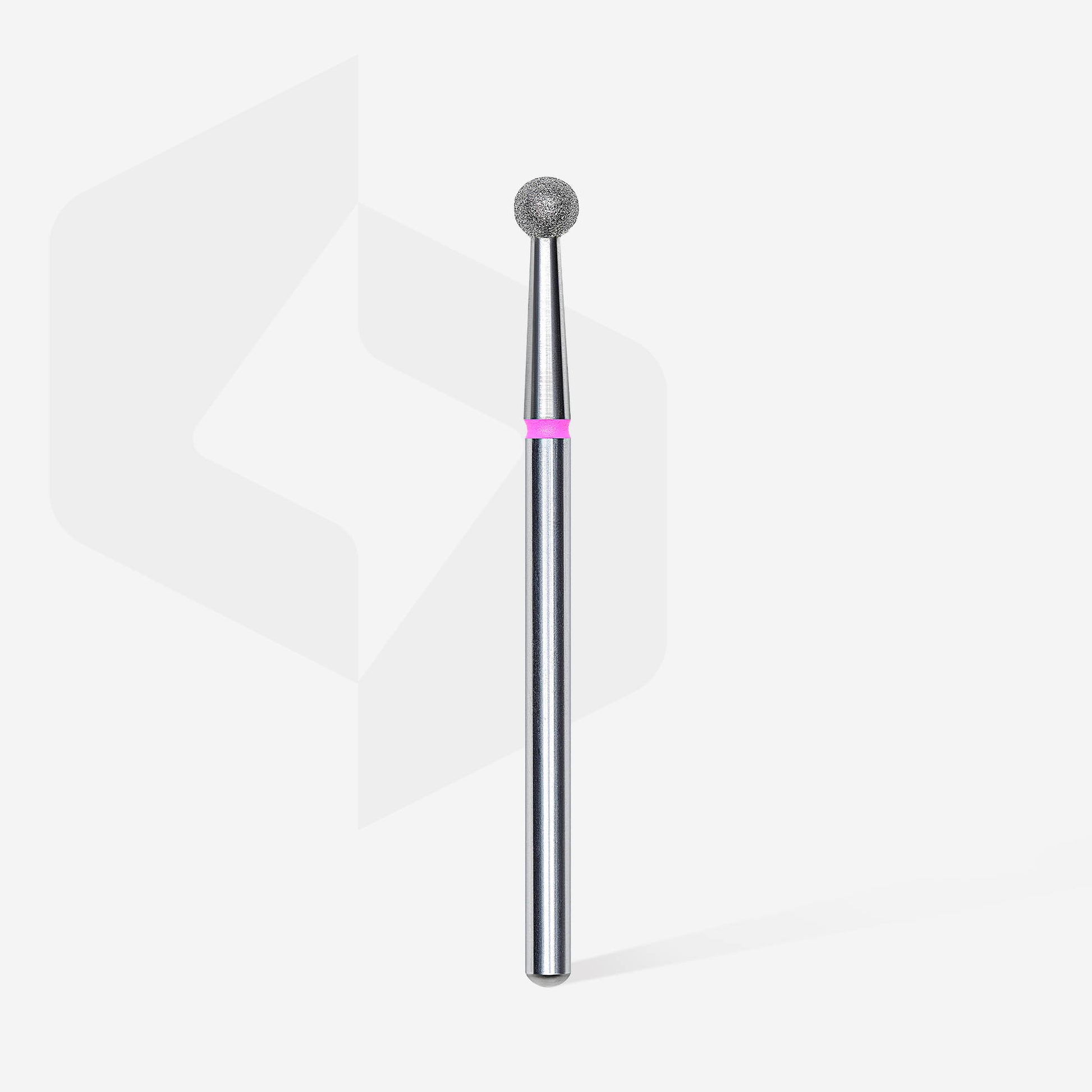 Diamond nail drill bit, "ball", red, head diameter 3,5 mm image 1
