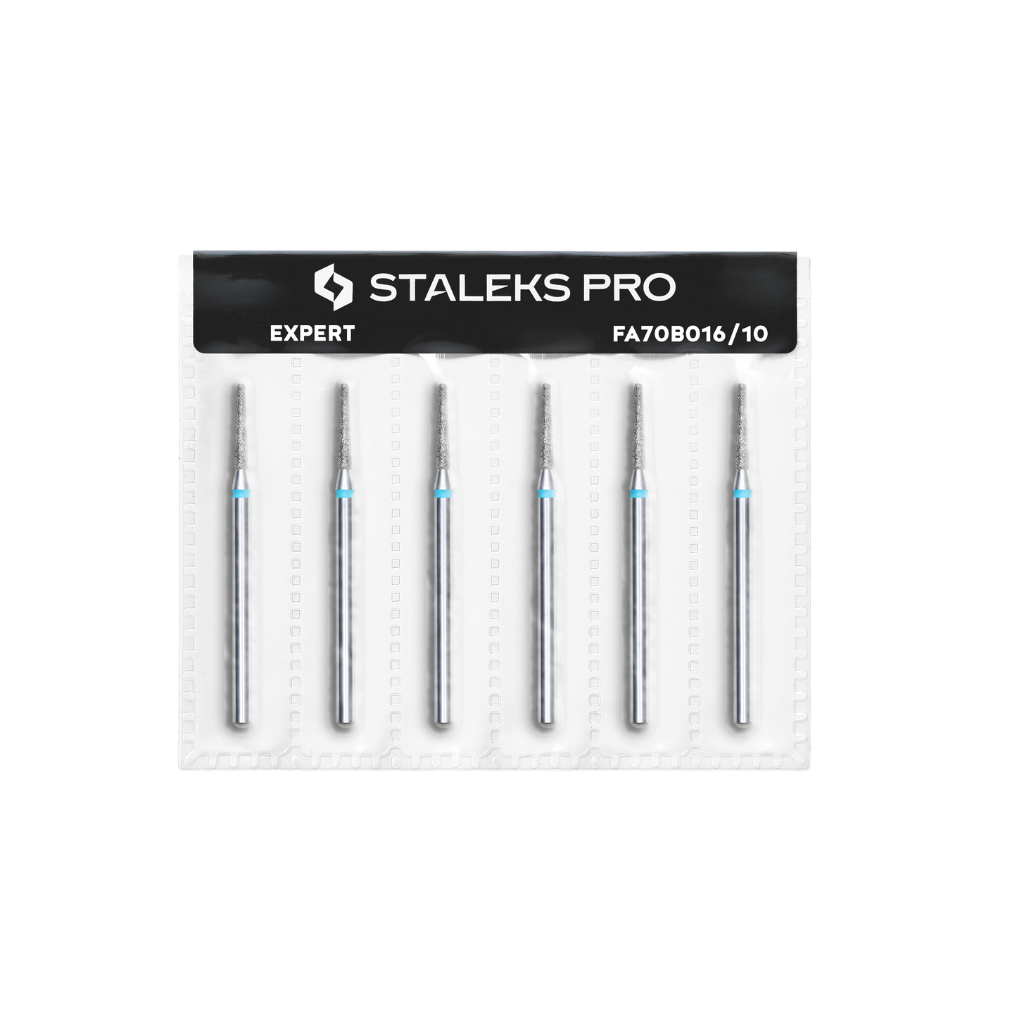 Diamond nail drill bit, "frustum", blue, head diameter 1.6 mm/ working part 10 mm (6 pcs) image 2