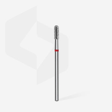 Diamond nail drill bit rounded cylinder red EXPERT head diameter 2,3 mm / working part 6,5 mm image 1