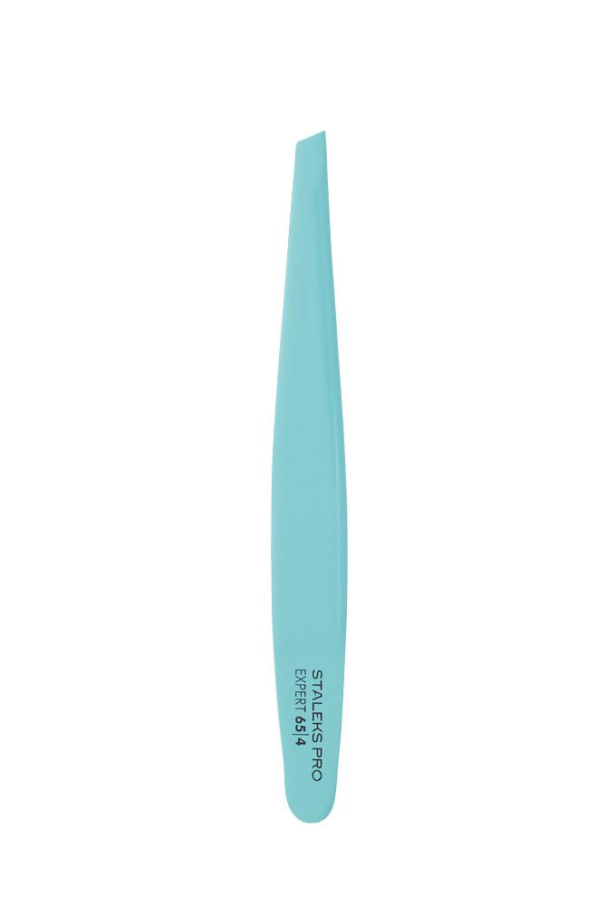 Eyebrow tweezers EXPERT 65 TYPE 4 (slant, blue) image 3