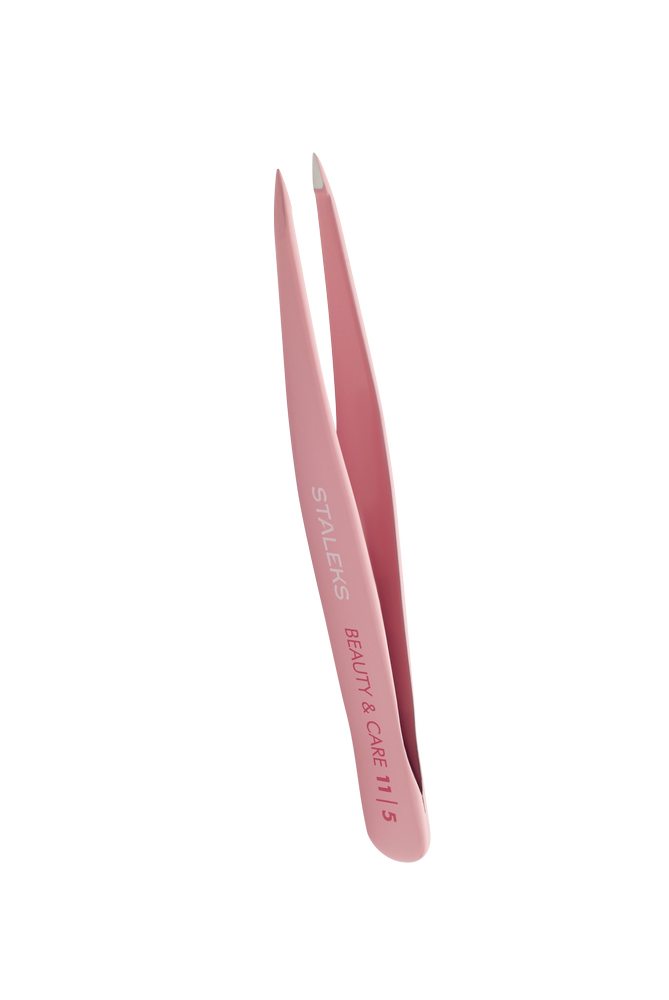 Eyebrow tweezers BEAUTY & CARE 11 TYPE 5 (point), pink colour image 2