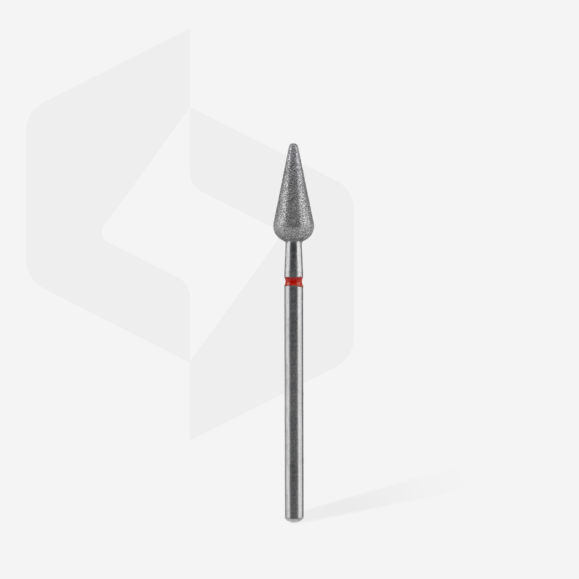 Diamond nail drill bit pointed pear red EXPERT head diameter 5 mm / working part 12 mm image 1