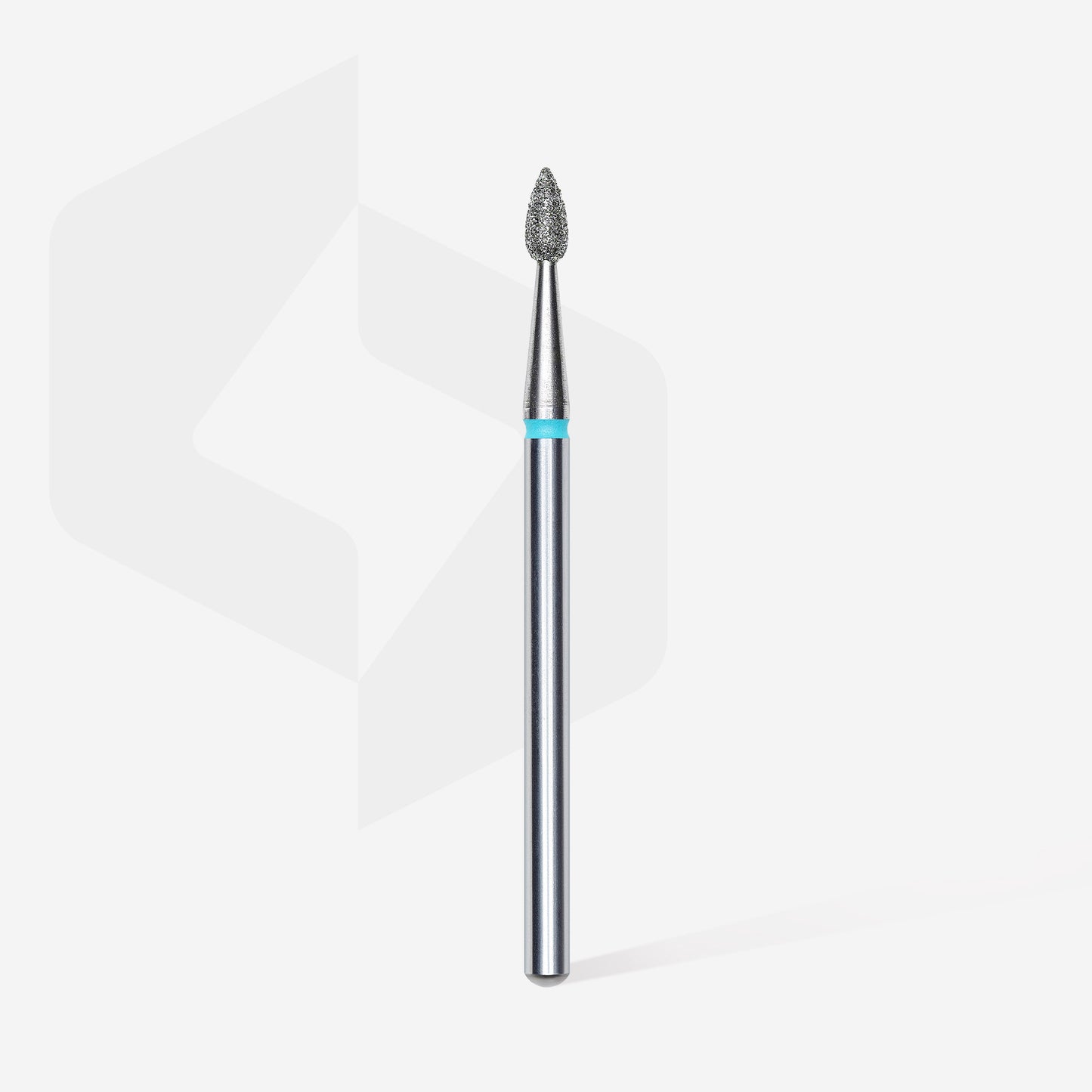 Diamond nail drill bit, "drop" , blue, head diameter 2,3 mm/ working part 5 mm image 1