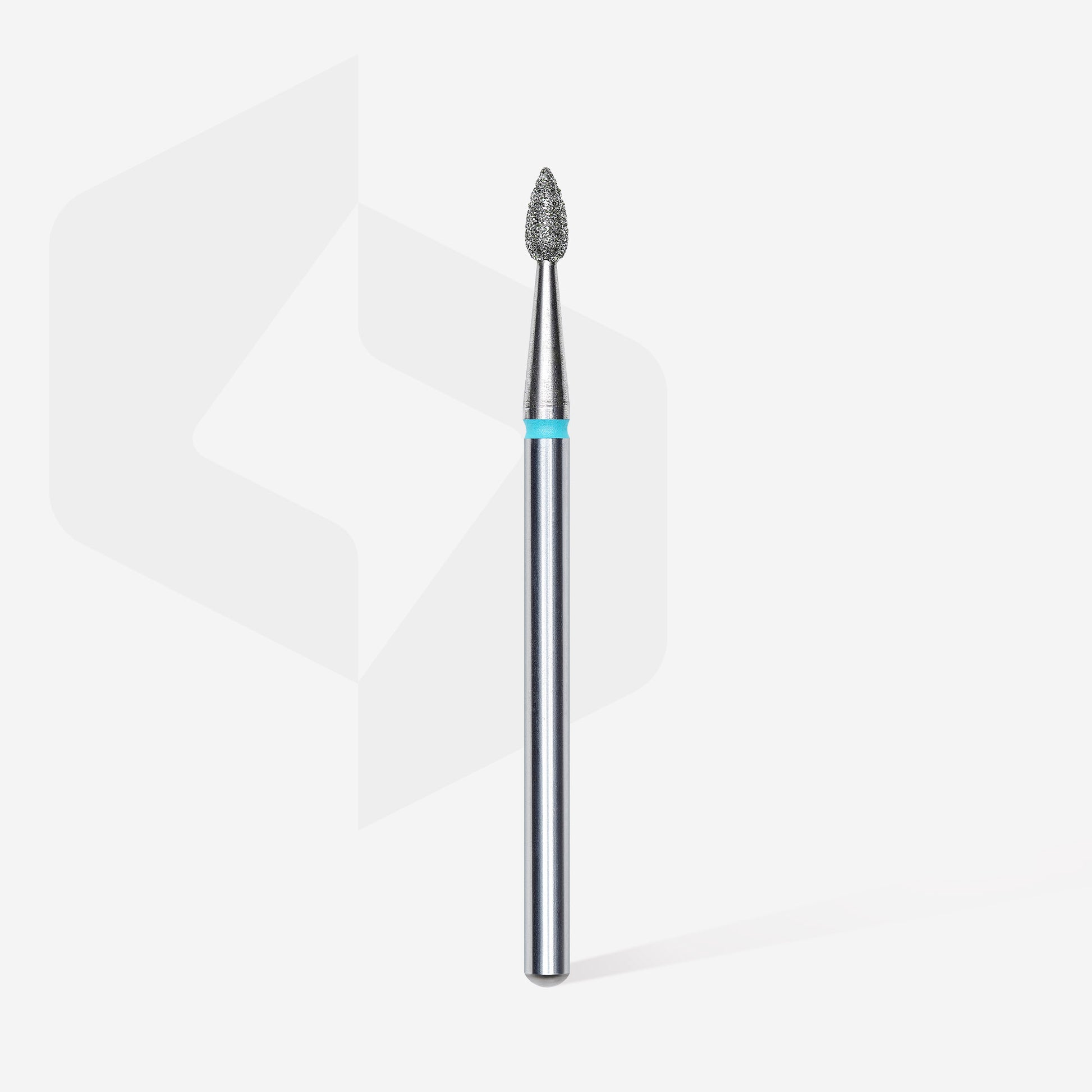 Diamond nail drill bit, "drop" , blue, head diameter 2,3 mm/ working part 5 mm image 1