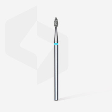 Diamond nail drill bit, "drop" , blue, head diameter 2,3 mm/ working part 5 mm image 1