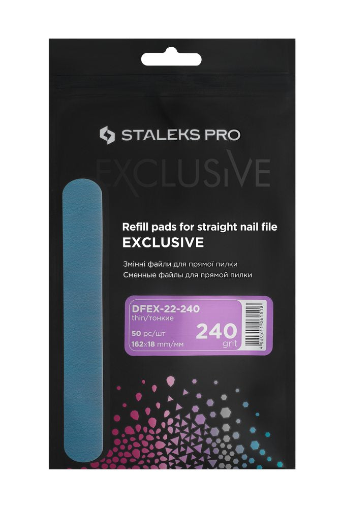 Disposable files for straight nail file EXCLUSIVE 22 240 grit (50 pcs) image 4