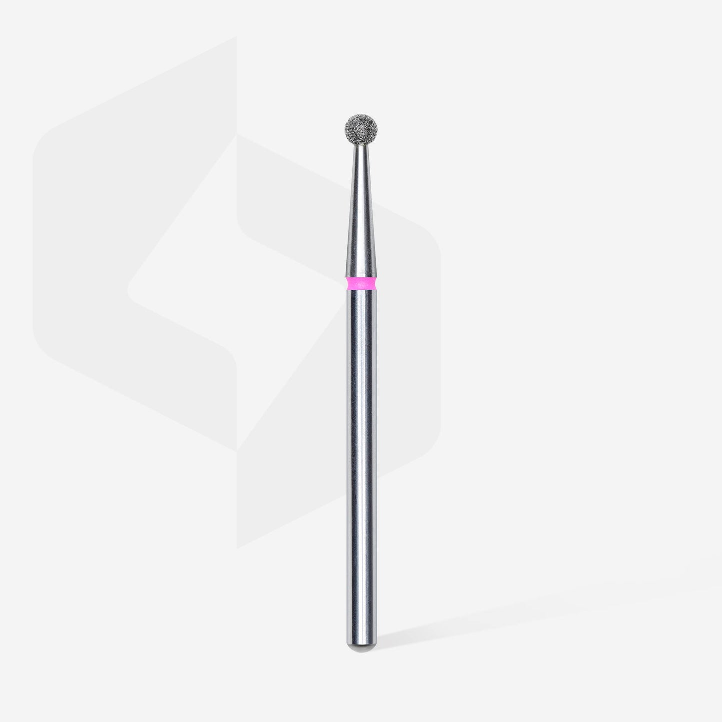 Diamond nail drill bit, "ball", red, head diameter 2.5 mm image 1