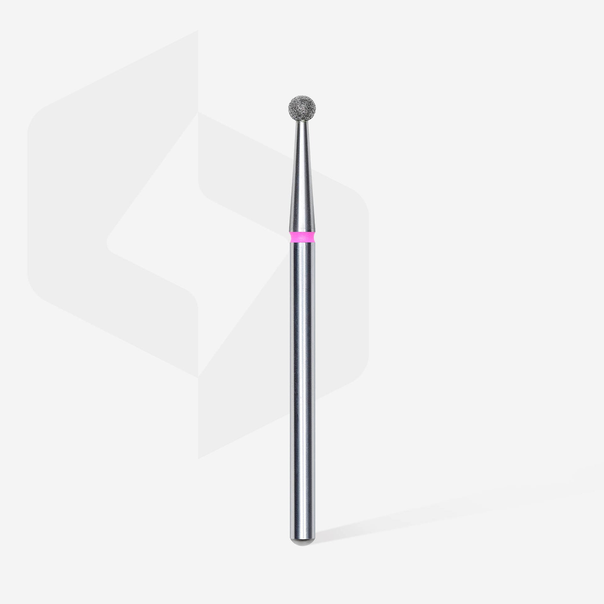 Diamond nail drill bit, "ball", red, head diameter 2.5 mm image 1