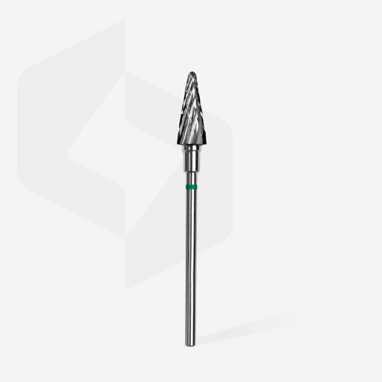 Carbide nail drill bit, “cone” green, head diameter 6 mm / working part 14 mm image 1