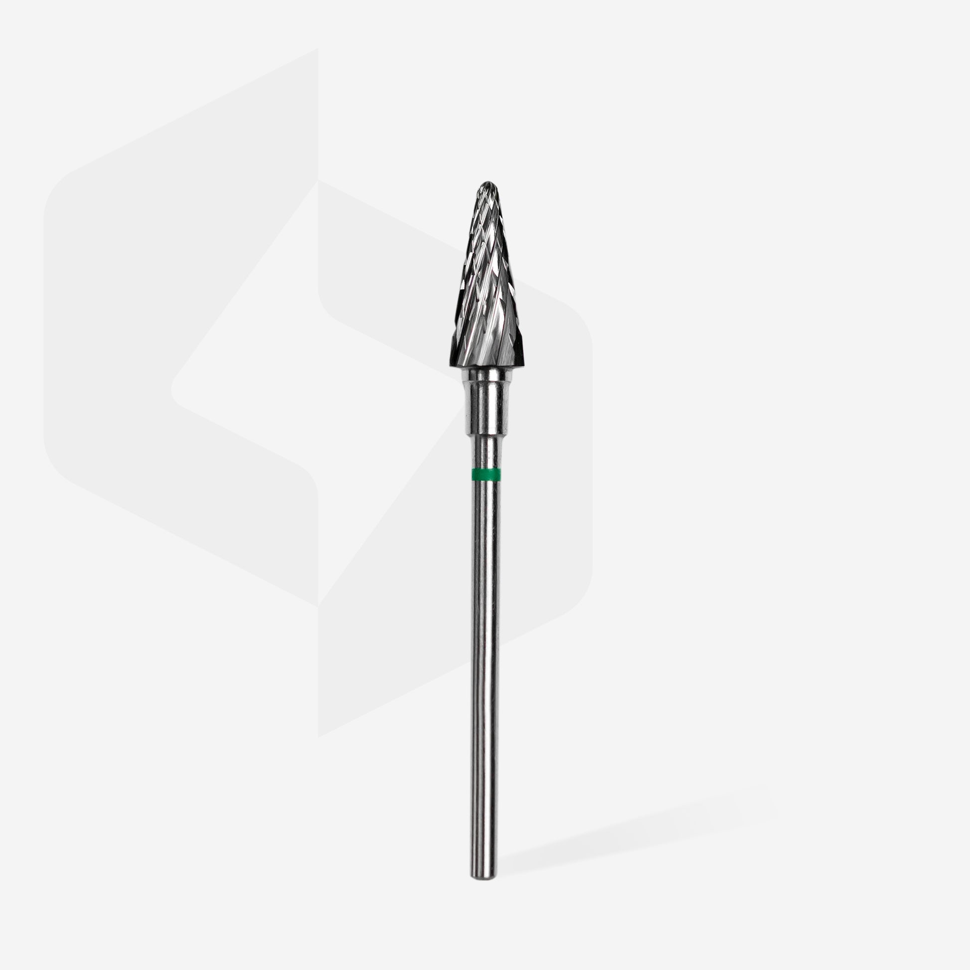 Carbide nail drill bit, “cone” green, head diameter 6 mm / working part 14 mm image 1