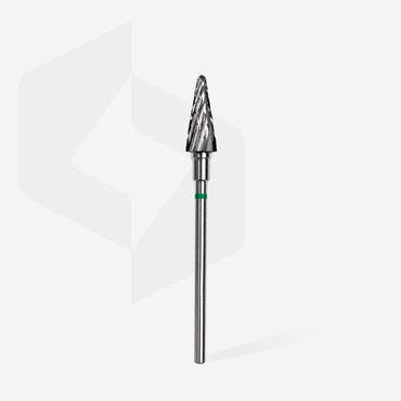Carbide nail drill bit, “cone” green, head diameter 6 mm / working part 14 mm image 1