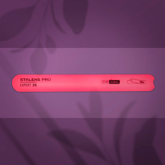 Beveled plastic nail file, straight (base) EXPERT 20 image 0