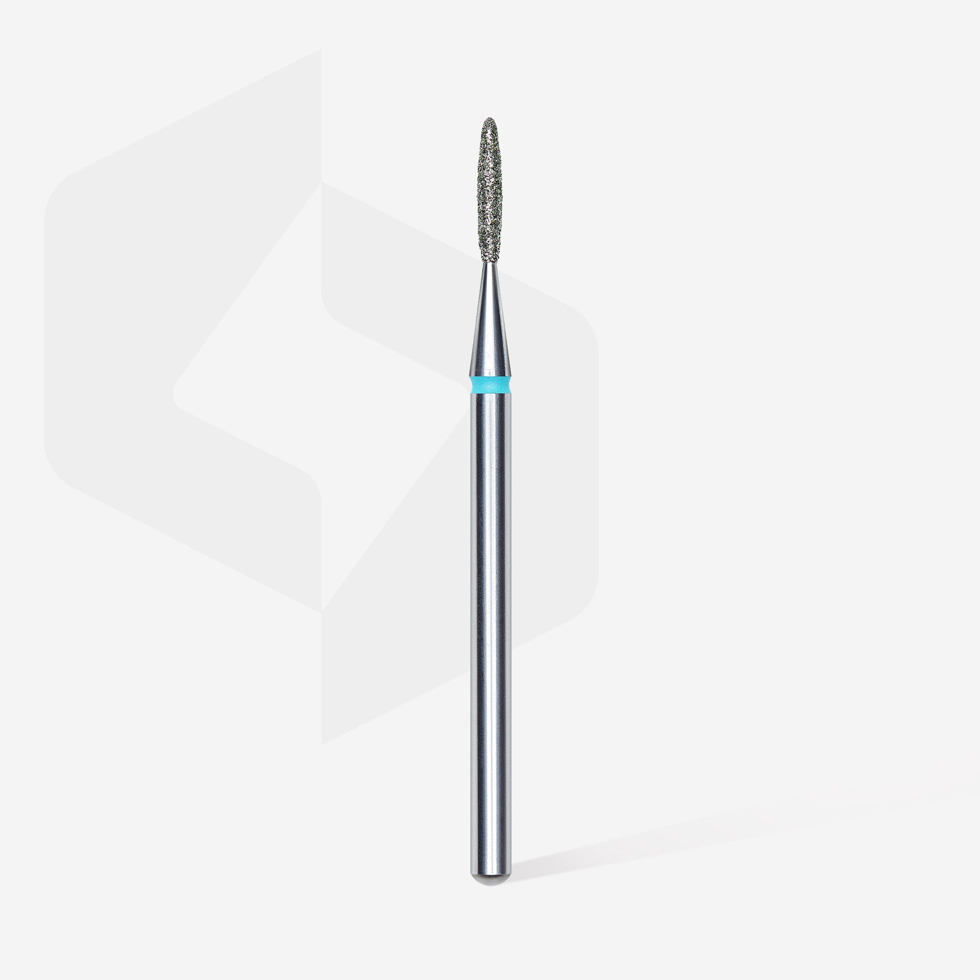Diamond nail drill bit, "flame" , blue, head diameter 1.4 mm/ working part 8 mm image 1