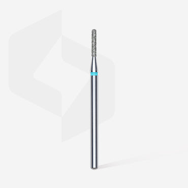 Diamond nail drill bit, rounded "cylinder", blue, head diameter 1.4 mm/ working part 8 mm image 1