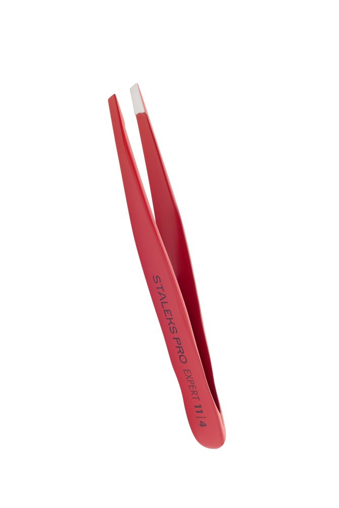 Eyebrow tweezers EXPERT 11 TYPE 4 (slant) red colour image 2