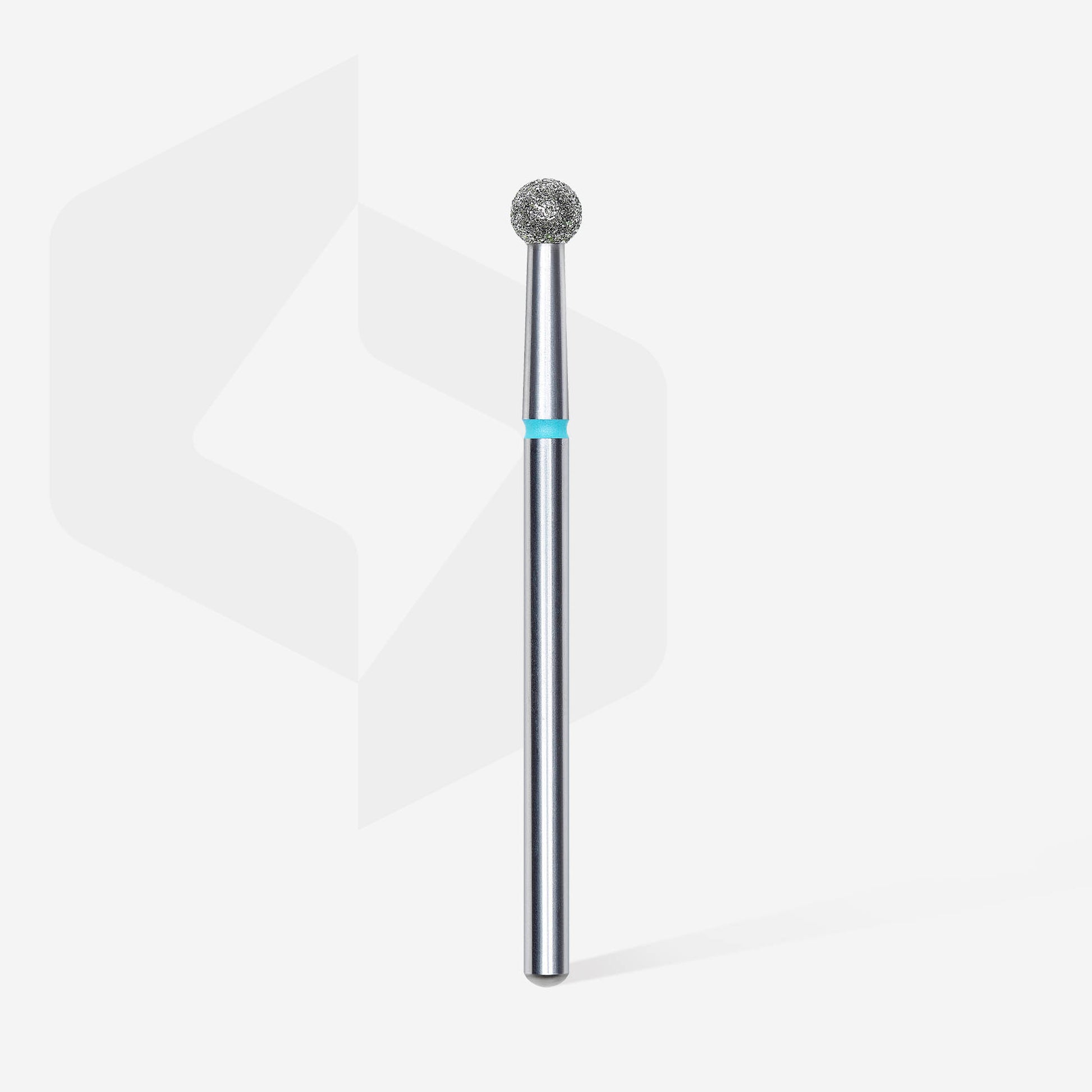Diamond nail drill bit, "ball", blue, head diameter 3,5 mm image 1