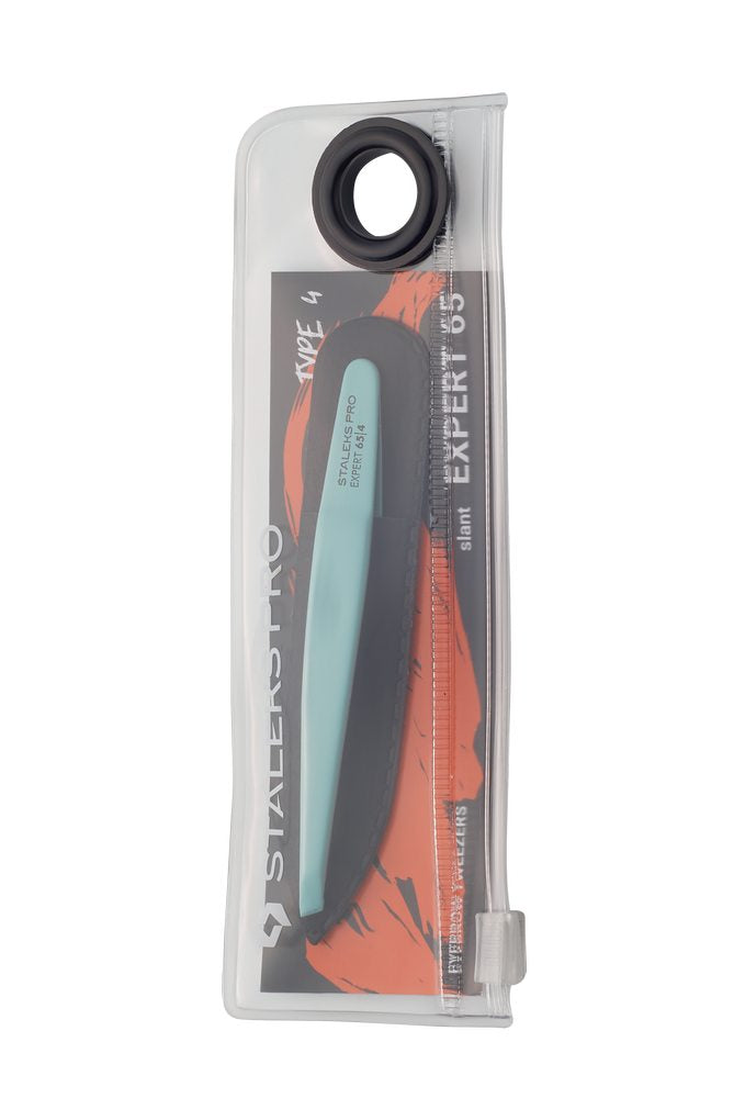Eyebrow tweezers EXPERT 65 TYPE 4 (slant, blue) image 4