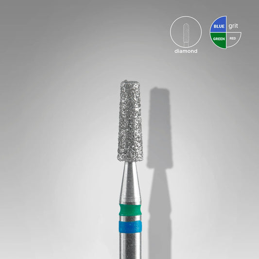Diamond nail drill bit DUO cone blue-green EXPERT head diameter 2,5 mm / working part 8 mm image 0